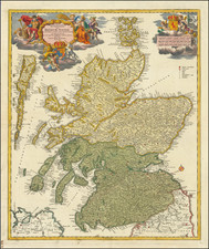 [ Scotland ]   Magnae Britanniae Pars Septentrionalis qua Regnum Scotiae  . . . By Johann Baptist Homann