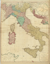 A New Map of Italy, Including the Islands of Sicily, Corsica, Sardinia and Malta.  Divided into Kingdoms, Republics, and States &c.  . . . by John Andrews . . . 1796