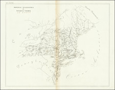 New England and New York State Map By Girolamo Petri