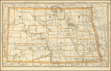 North Dakota Map By Rand McNally & Company