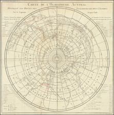 Polar Maps, Australia and Oceania Map By Jacques Nicolas Bellin / James Cook