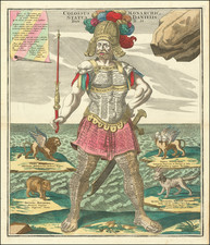 Colossus Monarchic Statua Danielis Dan. II. 31. By Matthaus Seutter