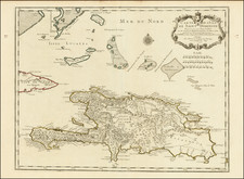 Hispaniola and Bahamas Map By Guillaume De L'Isle