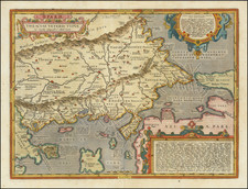 Turkey, Turkey & Asia Minor and Greece Map By Abraham Ortelius