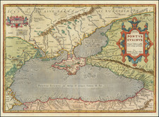 (Black Sea Region) Pontus Euxinus.  Aequor Iasonio pulsatum remgie primum . . . 1590 By Abraham Ortelius