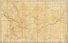 Montana Map By Rand McNally & Company / Montana Railroad Commission