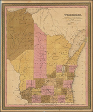 Wisconsin Map By Samuel Augustus Mitchell