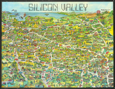 Pictorial Maps and San Francisco & Bay Area Map By City Graphics of America