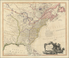 (The New State of Franklin / Land Rights of Native Americans) The United States of North America with the British Territories And Those of Spain, according to the Treaty of 1784 . . . 1796 By William Faden