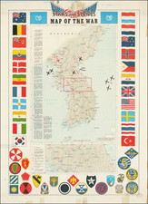 (Korea)  Stars & Stripes Map of The War By Pacific Stars & Stripes