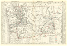 Washington Map By George F. Cram