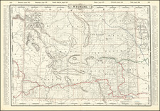 Wyoming Map By George F. Cram