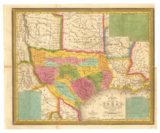 Texas Map By Samuel Augustus Mitchell / J.H. Young