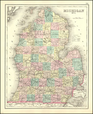 Michigan Map By O.W. Gray