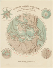 Expedition Francaise Au Pole Nord Sous Le Commandement De Mr. Gustave Lambert.  Regions Polaires Boreales.  D'Apres V. A. Malte-Brun