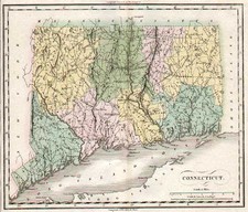 New England Map By Jean Alexandre Buchon