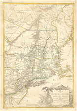 New England, New York State, Mid-Atlantic and American Revolution Map By Esnauts & Rapilly