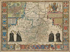 British Counties Map By John Speed