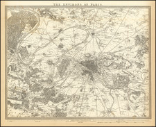 France and Paris and Île-de-France Map By SDUK