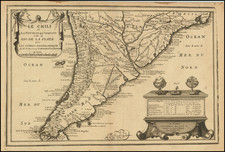 Le Chili et Les Provinces qui Composent Celle de Rio De La Plata avec Les Terres Magellanique . . . 1705 By Nicolas de Fer