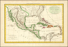 South, Texas, Southwest, Mexico and California Map By Felix Delamarche