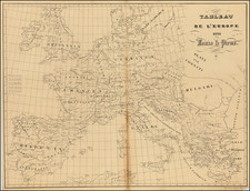 Europe Map By Jean Marie Félicité Frantin