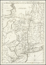 New England, Connecticut, Vermont, New York State, New Jersey, Pennsylvania and American Revolution Map By Gentleman's Magazine