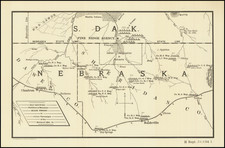 Map Showing Positions of Nebraska State Troops in Indian Campaigns of the Winter of 1890-91.