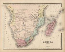 South Africa Map By Joseph Hutchins Colton