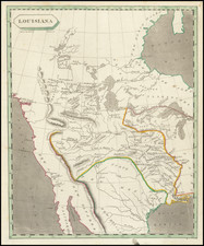 United States, Texas, Plains, Southwest, Rocky Mountains and California Map By Aaron Arrowsmith  &  Lewis