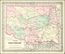 Oklahoma & Indian Territory Map By G.W.  & C.B. Colton