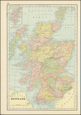 Scotland Map By George F. Cram