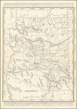 Arizona Map By George F. Cram