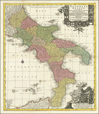 Southern Italy Map By Matthaus Seutter