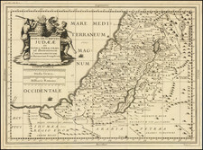 Holy Land Map By Claude-Auguste Berey