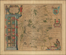 British Counties Map By Johannes Blaeu