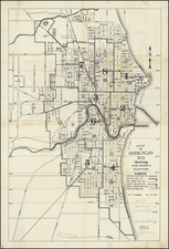 Map of Sheboygan Wis. Showing Voting Precincts & Polling Places