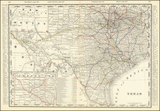 Texas Map By George F. Cram