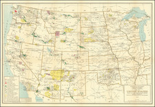 (U.S. National Park System) Part of the United States West of the Mississippi River Showing Activities of the Bureau of the Interior By United States Department of the Interior