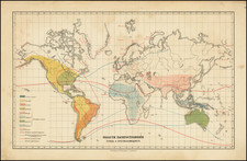 World Map By Friedrich Arnold Brockhaus