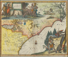 West Virginia, Southeast, Georgia, North Carolina and South Carolina Map By John Ogilby