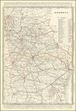 Georgia Map By George F. Cram