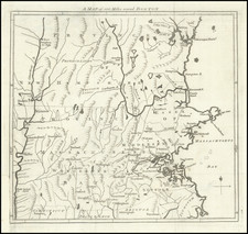 New England, Massachusetts, Boston and American Revolution Map By Gentleman's Magazine