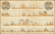 Mountains & Rivers Map By Friedrich Arnold Brockhaus