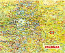 Colorado, Colorado and Pictorial Maps Map By Don Bloodgood