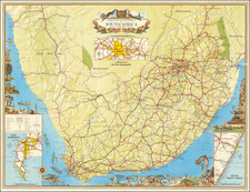 South Africa and Pictorial Maps Map By South African Tourist Corporation