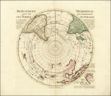 Hemisphere Meridional pour voir plus distinctement Les Terres Australes par Guillaume De L'Isle Onse voyent les Nouvelles decouvertes faites en 1739 au Sud du Cap de Bonne Esperance Par les Ordres de Mrs. de la Compagnie des Indes  . . .  By Reiner & Joshua Ottens