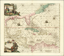 Florida, South, Southeast, Caribbean and Central America Map By Reiner & Joshua Ottens