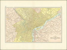 Philadelphia Map By George F. Cram