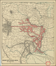 Arkansas, Texas, Midwest, Plains, Missouri, Southwest, Colorado and Colorado Map By Poole Brothers